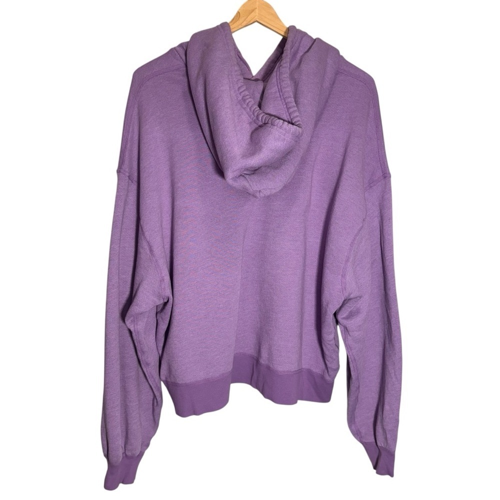 John Elliott Purple Cropped Vintage Fleece Hoodie Size 2 = Medium - Picture 12 of 16